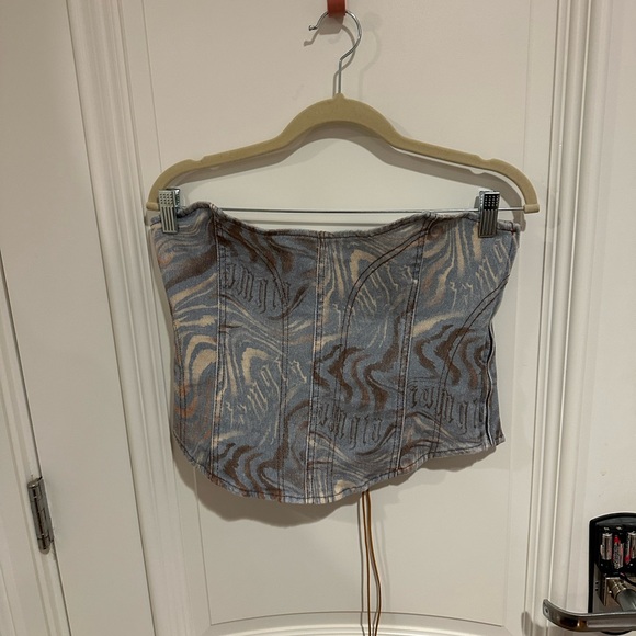 NWT IAMGIA CALEE denim corset - Picture 2 of 4